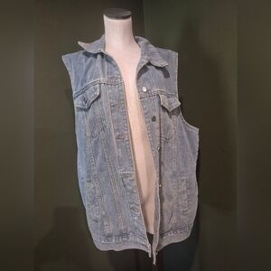 Over-sized Blue Denim Vest